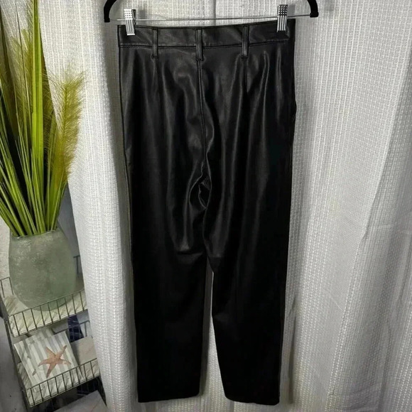 NEW Levi’s Math Club Slacks Women’s 25x27 Black Faux Leather Flare Pants NWT - Picture 6 of 13